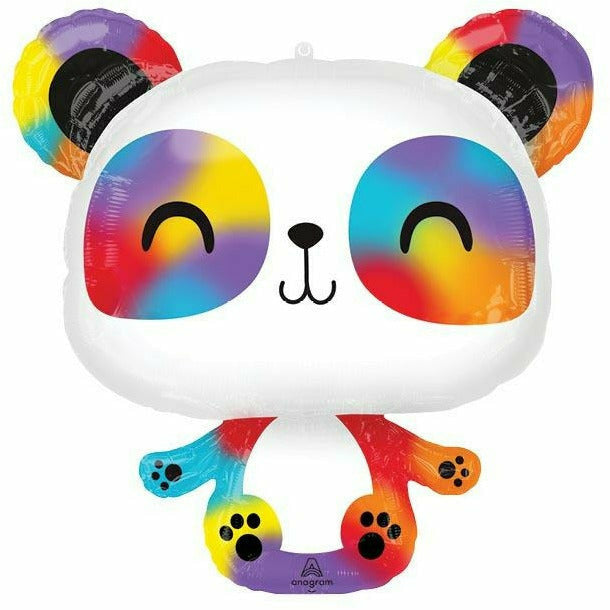 Burton and Burton BALLOONS 276 24&quot; Rainbow Panda Bear Jumbo Foil