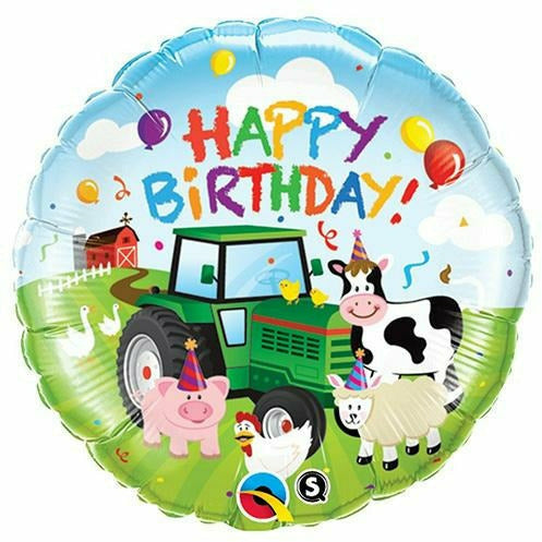 Burton and Burton BALLOONS 281 18&quot; Barnyard Tractor Happy Birthday Foil