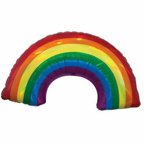 Burton and Burton BALLOONS 286 34&quot; Iridescent Rainbow Jumbo Foil