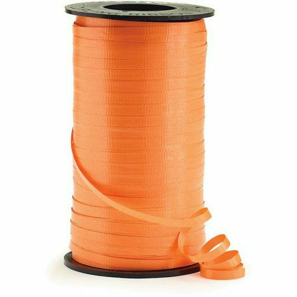 Burton and Burton BALLOONS 3/16&quot; TROPICAL ORANGE CURLING RIBBON