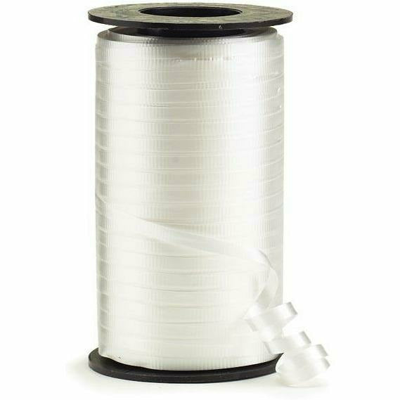 Burton and Burton BALLOONS 3/16&quot; WHITE 550 YD Curling Ribbon