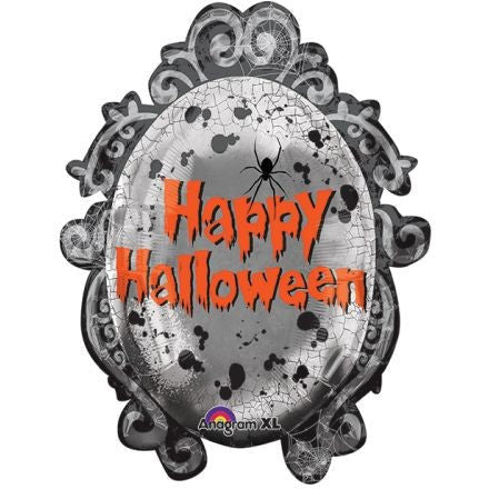 Burton and Burton BALLOONS 31&#39; Spooky Mirror Happy Halloween Foil Balloon