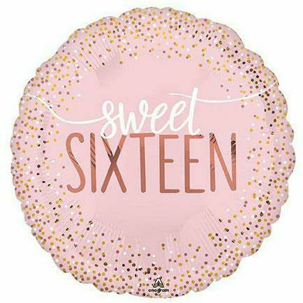 Burton and Burton BALLOONS 312 17&quot; Blush Sweet Sixteen Foil