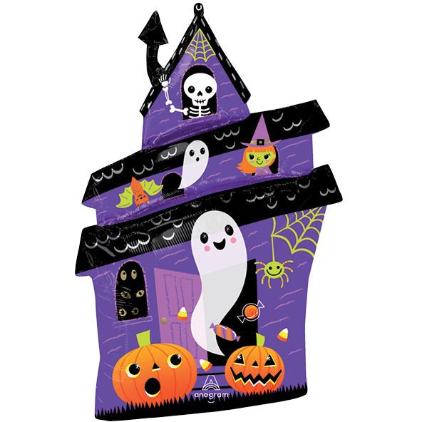 Burton and Burton BALLOONS 32&quot; Haunted House Shaped Foil Balloon