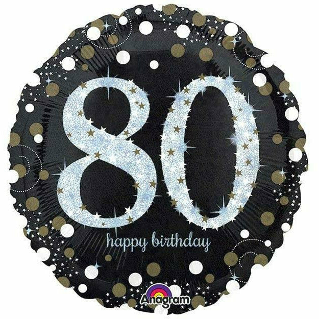 Burton and Burton BALLOONS 320A 18" Sparkling Birthday 80 Foil