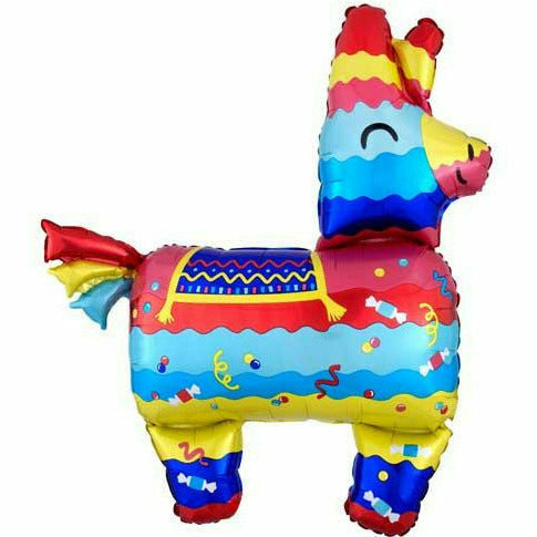 Burton and Burton BALLOONS 33&quot; Rainbow Llama Pinata Jumbo Foil