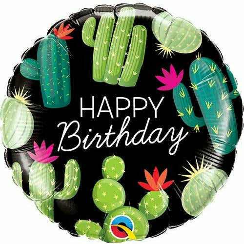 Burton and Burton BALLOONS 331A 18&quot; Cactuses Happy Birthday Foil