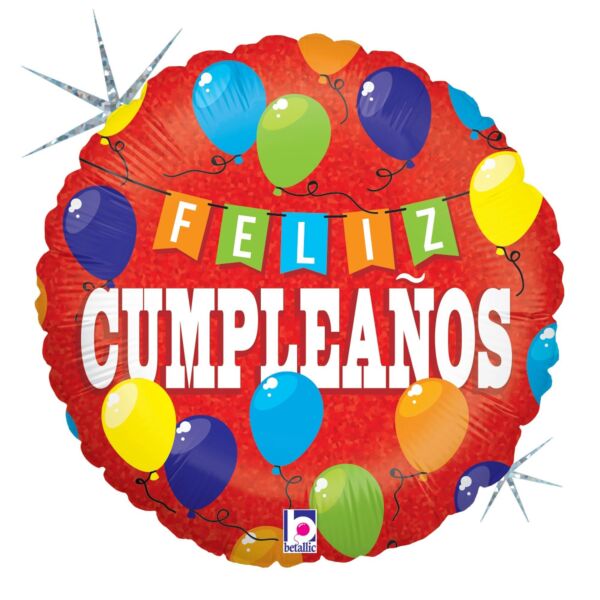 Burton and Burton BALLOONS 332A 18&quot; Fiesta de Cumpleaños Foil Balloon