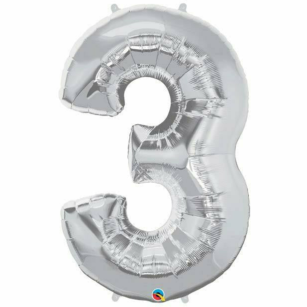 Burton and Burton BALLOONS 34"PKG SILVER THREE