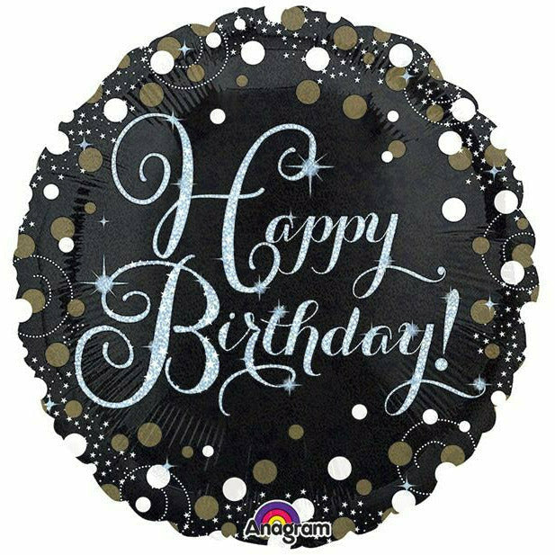 Burton and Burton BALLOONS 350 18&quot; Sparking Happy Birthday Foil