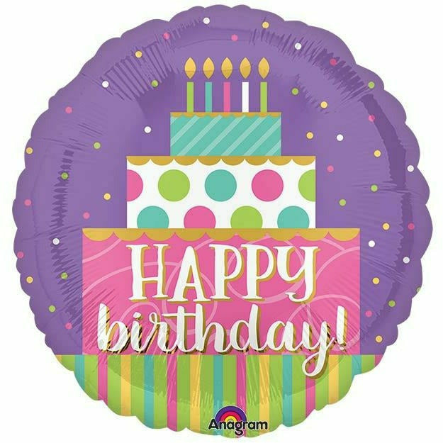 Burton and Burton BALLOONS 378 17&quot; Birthday Cake Foil