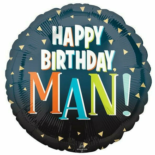 Burton and Burton BALLOONS 381 17&quot; Happy Birthday Man Foil