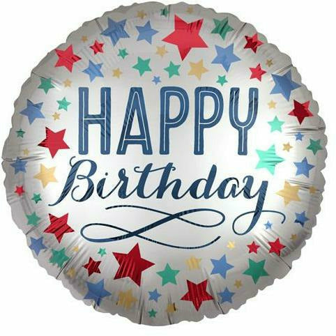 Burton and Burton BALLOONS 398 18&quot; Star Happy Birthday Foil