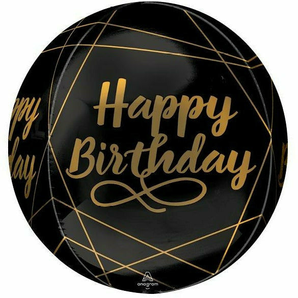 Burton and Burton BALLOONS 401 16&quot; Elegant Birthday Orbz