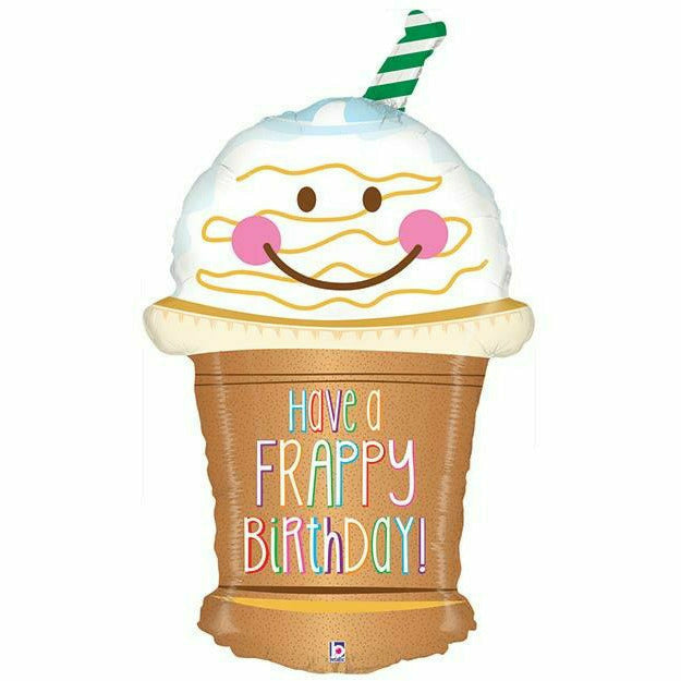 Burton and Burton BALLOONS 447 32&quot; Frappy Birthday Shape Foil