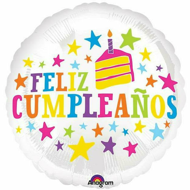 Burton and Burton BALLOONS 453 17&quot; Feliz Cumpleanos Foil