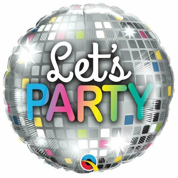 Burton and Burton BALLOONS 454 18" Let's Party Disco Foil