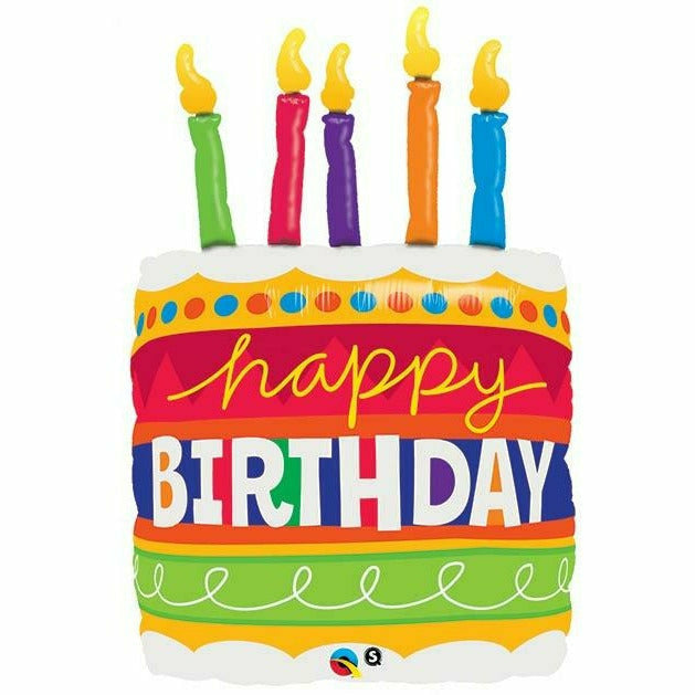 Burton and Burton BALLOONS 469 35" Happy Birthday Cake Shape Foil