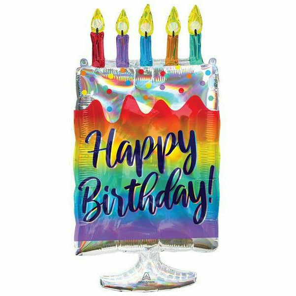 Burton and Burton BALLOONS 469A 30" Iridescent Birthday Cake Foil