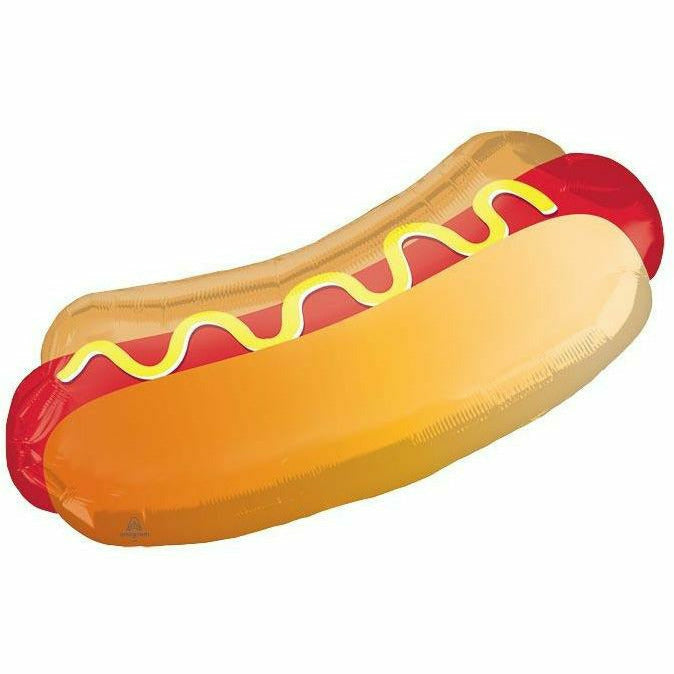 Burton and Burton BALLOONS 481 33&quot; Hot Dog With Bun Jumbo Foil