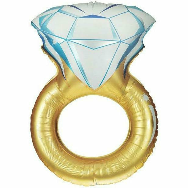 Burton and Burton BALLOONS 493 37&quot; Engagement Ring Shape Foil