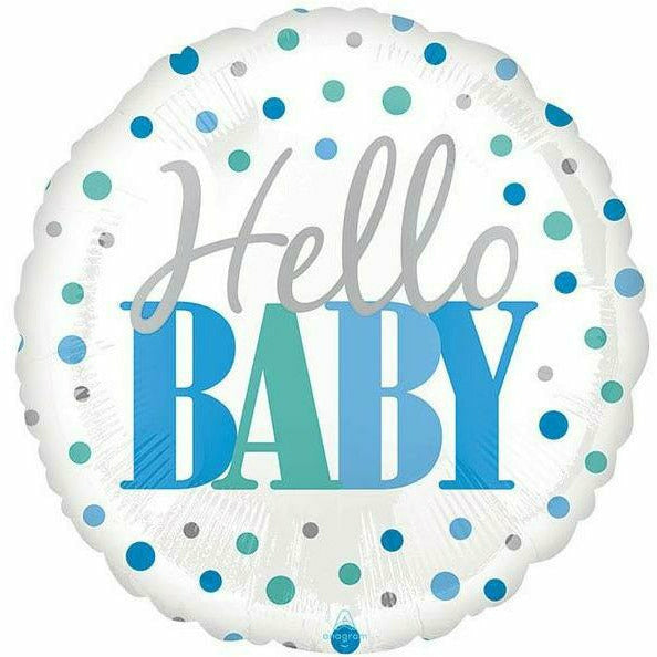 Burton and Burton BALLOONS 495 18&quot; Hello Baby Boy Foil