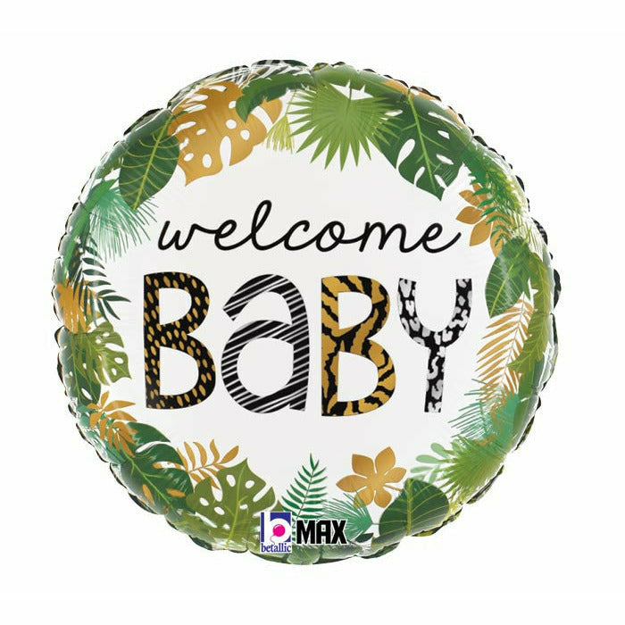 Burton and Burton BALLOONS 497A 17&quot; Jungle Theme Welcome Baby Foil Balloon