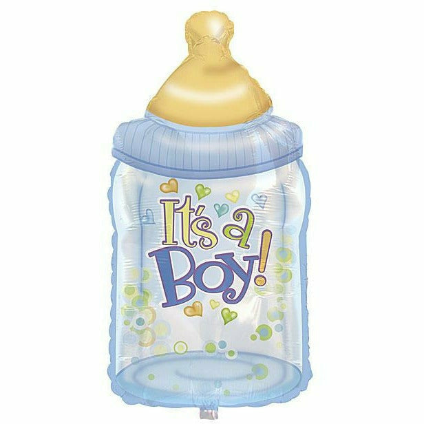 Burton and Burton BALLOONS 499A 34&quot; It&#39;s A Boy Bottle Foil