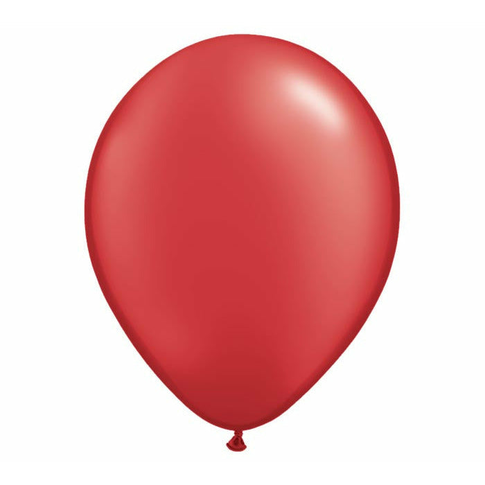 Burton and Burton BALLOONS 5&quot; Pearl Ruby Red Latex