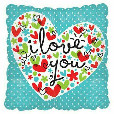 Burton and Burton BALLOONS 501A 17&quot; Hearts I Love You Foil