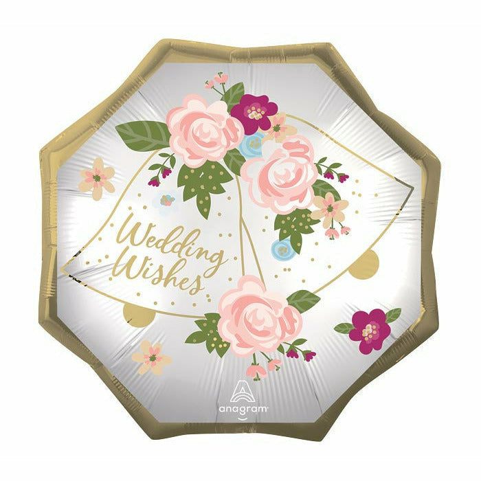 Burton and Burton BALLOONS 503 Wedding Bells Satin Luxe Shape Foil Balloon 22"