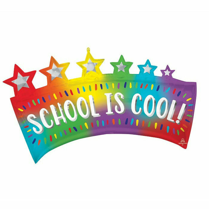 Burton and Burton BALLOONS 531 34&quot; SCHOOL IS COOL BANNER BALLOON