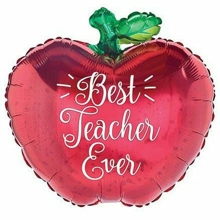 Burton and Burton BALLOONS 532 18&quot; Best Teacher Ever Apple Foil