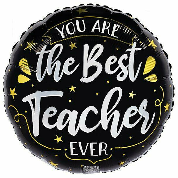 Burton and Burton BALLOONS 533 17&quot; Best Teacher Ever Foil