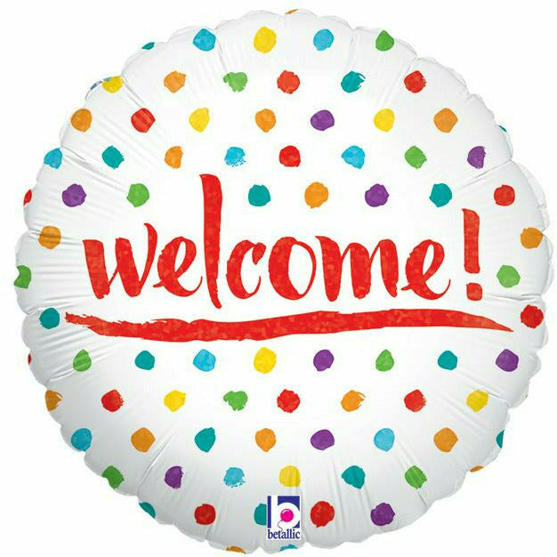 Burton and Burton BALLOONS 536 18&quot; Welcome Dots Foil