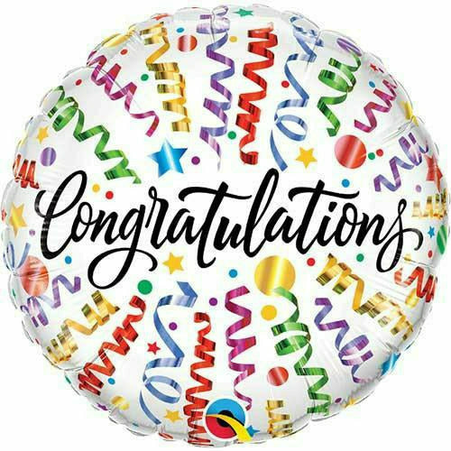 Burton and Burton BALLOONS 543 18" Confetti Congratulations Foil