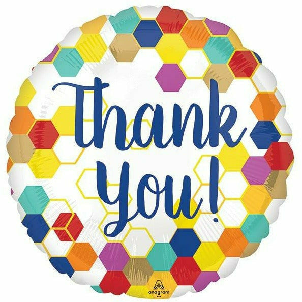 Burton and Burton BALLOONS 545 17" Geometric Thank You Foil