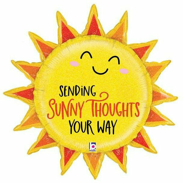 Burton and Burton Balloons 546 30&quot;PKG SUNNY THOUGHTS SUN SHAPE