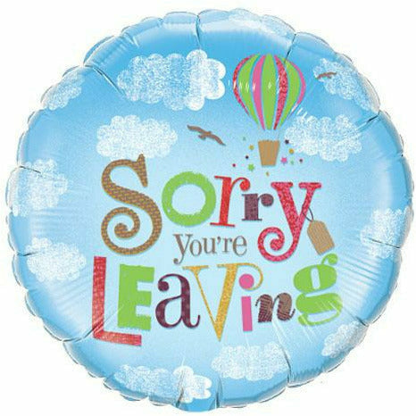 Burton and Burton BALLOONS 550 18&quot; Clouds Sorry You&#39;re Leaving Foil