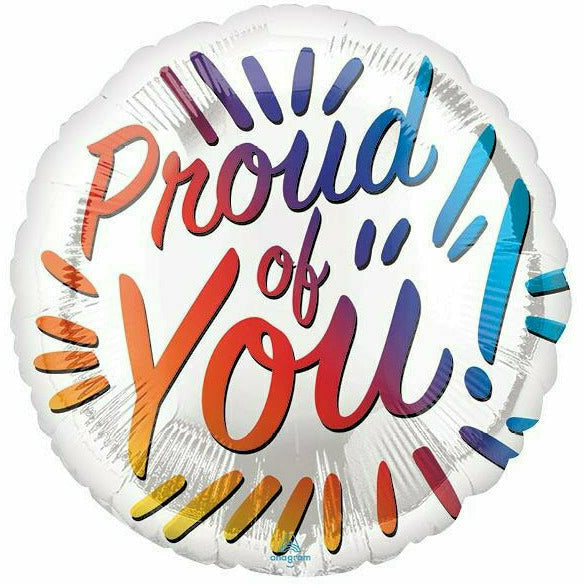 Burton and Burton BALLOONS 551 17" Proud of You Rainbow Foil