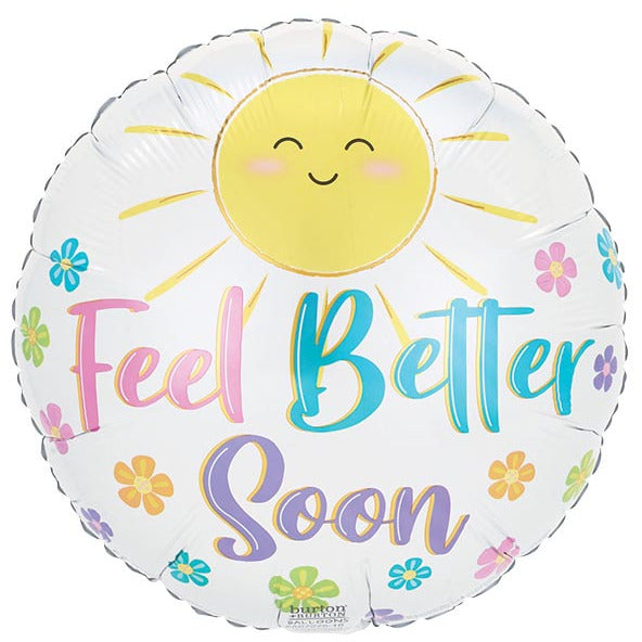 Burton and Burton BALLOONS 565 17&quot;PKG FEEL BETTER SOON SUNSHINE