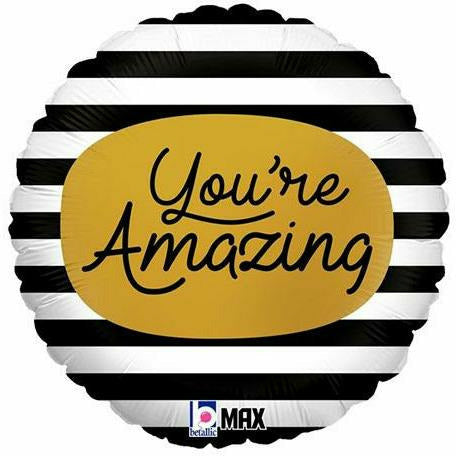 Burton and Burton BALLOONS 570 18&quot; Stripes You&#39;re Amazing Foil