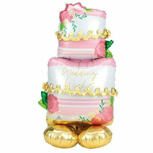 Burton and Burton BALLOONS 587 52&quot; Wedding Wishes Airloonz Foil