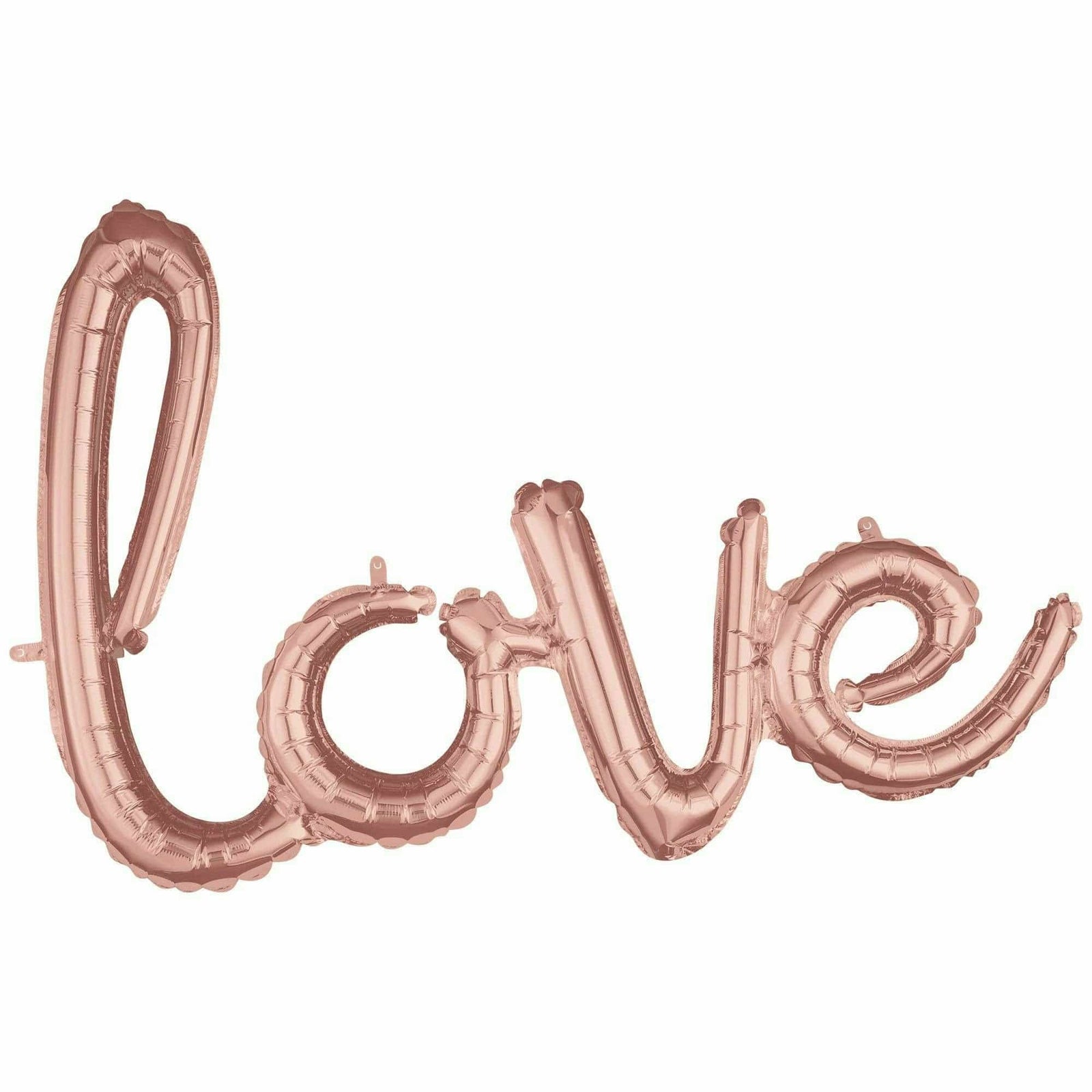 Burton and Burton BALLOONS 611 Air-Filled Script Phrase "Love" Rose Gold