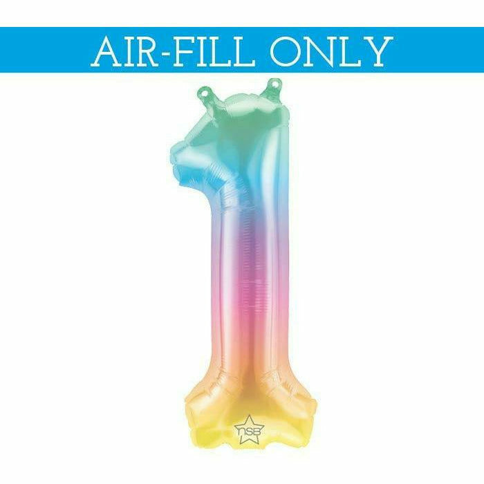 Burton and Burton BALLOONS 682 16&quot; Air-filled Ombre #1 Foil