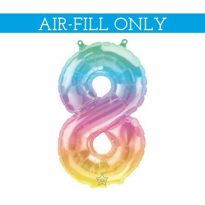 Burton and Burton BALLOONS 689 16&quot; Air-filled Ombre #8 Foil