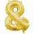 Burton and Burton BALLOONS 780 Gold Ampersand Air-Filled 16" Mylar Balloon