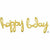 Burton and Burton BALLOONS 787 Gold Happy B-Day Air-Filled 39" Mylar Balloon