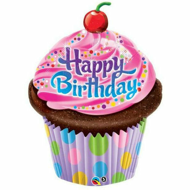 Burton and Burton BALLOONS A002 35&quot; Birthday Cupcake Shape Foil