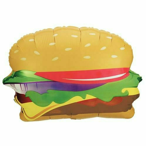 Burton and Burton BALLOONS A004 Hamburger Jumbo 28&quot; Mylar Balloon